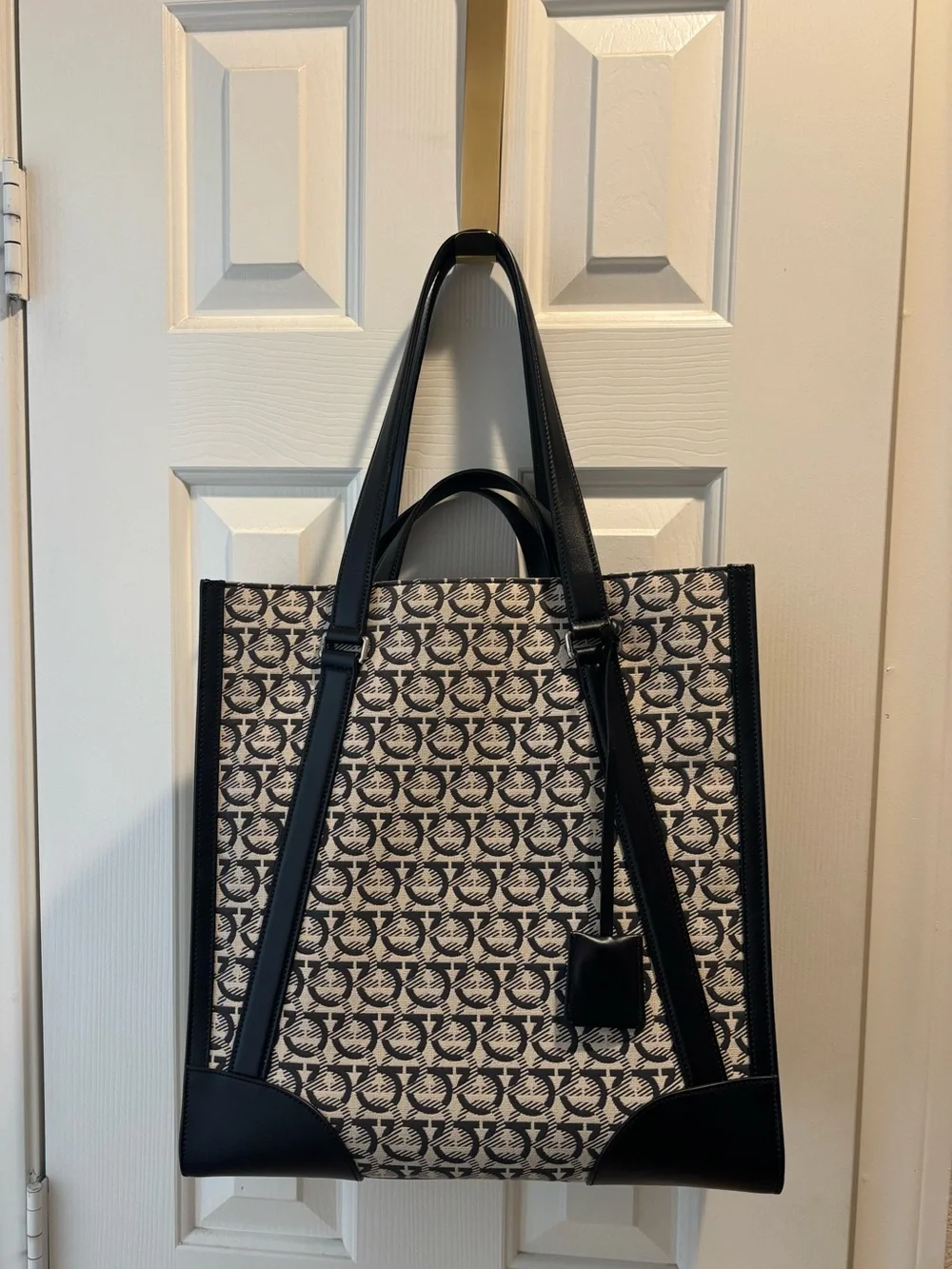$3000. Salvatore Ferragamo Men’s/Unisex Monogram Tote Bag. Auth. Mint Condition!